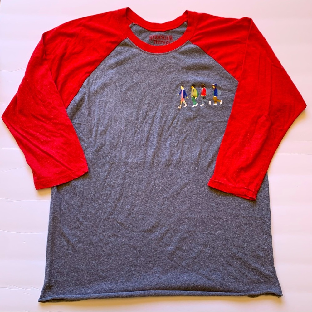 Stranger Things baseball T with quarter sleeves women’s size large
